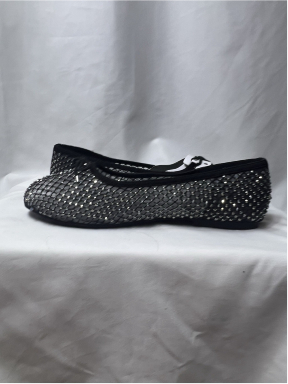 Torrid Women’s Black Embellished Mesh Ballet Flat 10.5WW Casual Party Festive - Picture 6 of 10